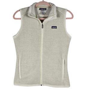 Patagonia Vest Womens Small Beige Better Sweater Full Zip Fleece